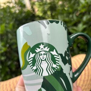 Starbucks Green Ceramic Mug